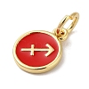 Real 18K Gold Plated Brass Enamel Charms KK-L216-001G-C03-2