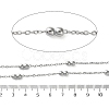 304 Stainless Steel Cable Chains with Beads CHS-F020-10P-2