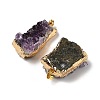 Raw Rough Natural Amethyst Pendants G-H084-10G-2