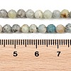 Natural Blue Azurite in Calcite Beads Strands G-P618-4mm-01-5