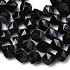 Natural Black Banded Agate/Striped AgateBeads Strands G-Z119-A03-03-5