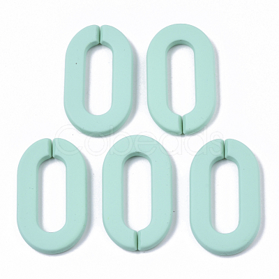 Opaque Spray Painted Acrylic Linking Rings X-OACR-N009-002A-A04-1