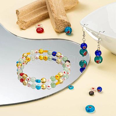 360Pcs 5 Styles Handmade Lampwork Beads LAMP-LS0001-03-1