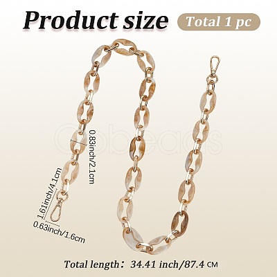 Oval Resin Link Purse Chains FIND-WH20006-62A-1