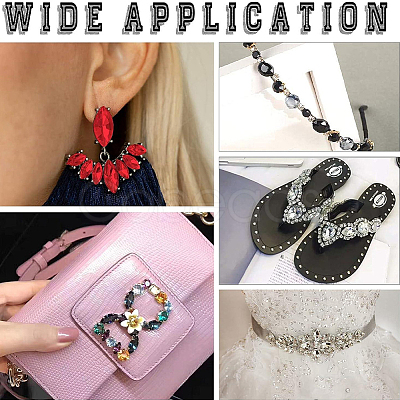 Acrylic Rhinestone Cabochons DIY-GF0009-15-1