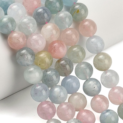 Natural Morganite Beads Strands G-H329-C10-10mm-A-1