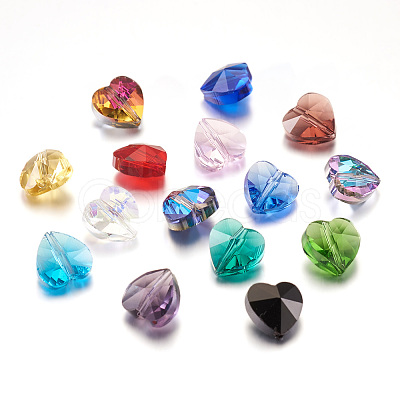 150Pcs 15 Colors Transparent Glass Beads GLAA-CD0001-09-1