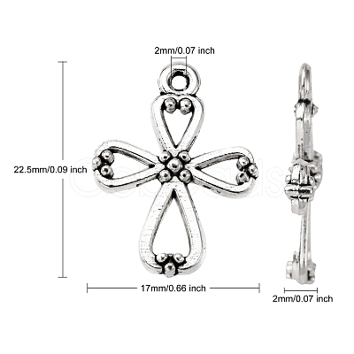 Tibetan Style Alloy Pendants LF1364Y-1