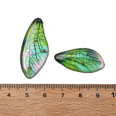 4Pcs Transparent Epoxy Resin Butterfly Wings Pendants RESI-C057-04D-1