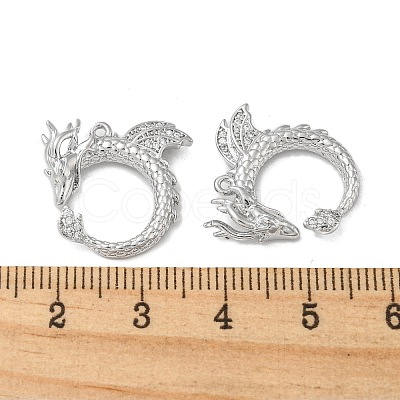 Brass Micro Pave Clear Cubic Zirconia Pendants KK-H460-10P-1
