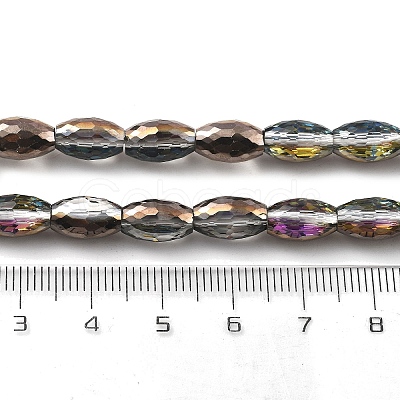 Electroplate Transparent Glass Beads Strands EGLA-M032-02A-FR-1