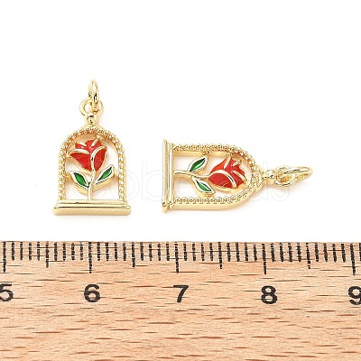 Brass Enamel Pendants X-KK-L237-009G-1