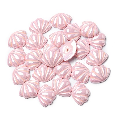 Opaque Resin Shell Shaped Beads RESI-F043-01-1