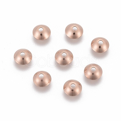 201 Stainless Steel Bead Caps STAS-F040-20A-RG-1