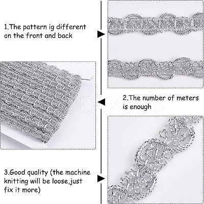 Metallic Polyester Ribbon OCOR-WH0065-07B-1