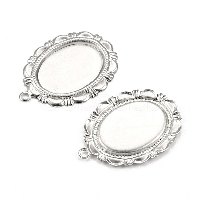 Tarnish Resistant 304 Stainless Steel Pendant Cabochon Settings STAS-I167-03P-1