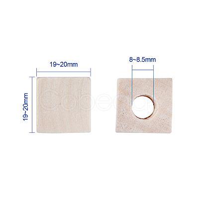 Unfinished Wood Beads WOOD-TA0001-05-LF-1