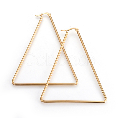 201 Stainless Steel Hoop Earrings EJEW-A052-02B-1