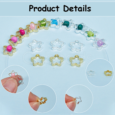 100Pcs 2 Colors Rack Plating Brass Bead Frames KK-SP0002-25-1