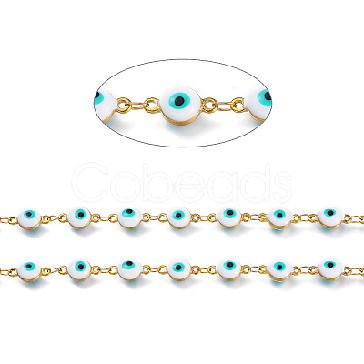 Handmade Enamel Link Chains STAS-I154-02G-1