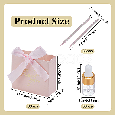 36Pcs Empty Glass with Aluminum Dropper Bottles AJEW-DR0002-44-1