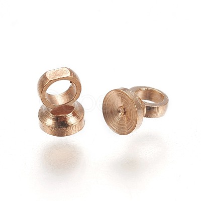 Brass Bead Cap Pendant Bails KK-F792-06LG-1