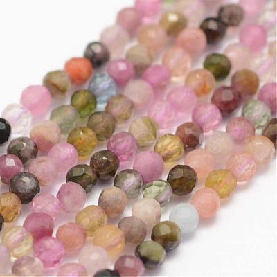 Natural Multicolor Tourmaline Beads Strands G-K182-2mm-16-1