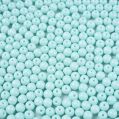 Opaque Baking Paint Glass Beads DGLA-T004-02O-1