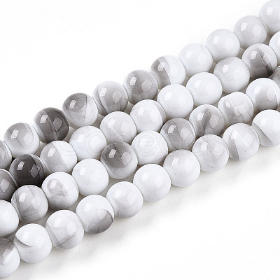 Baking Paint Glass Beads X1-DGLA-N013-8mm-01-1