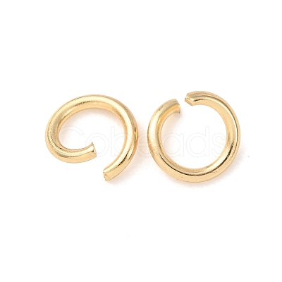 Brass Open Jump Rings KK-G604-08G-12-1