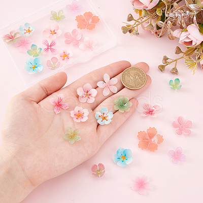 30Pcs 15 Styles Plastic Beads KY-GA0001-33-1