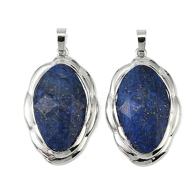 Natural Lapis Lazuli Faceted Pendants G-D102-02P-05-1