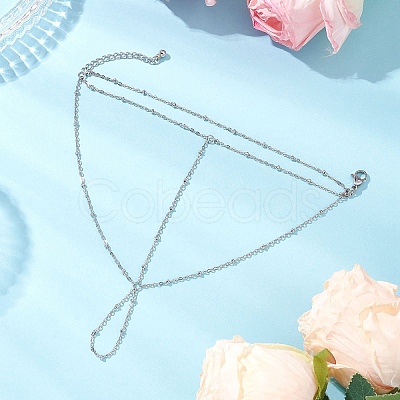 304 Stainless Steel Ring Bracelets BJEW-JB11486-02-1