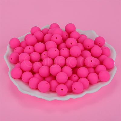 Round Silicone Focal Beads SI-JX0046A-33-1