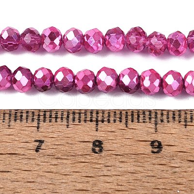 Transparent Electroplate Glass Beads Strands X1-EGLA-Q131-01A-08-1