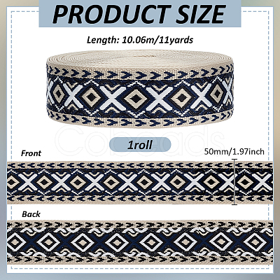 Ethnic Style Polyester Ribbon OCOR-WH0105-092A-1