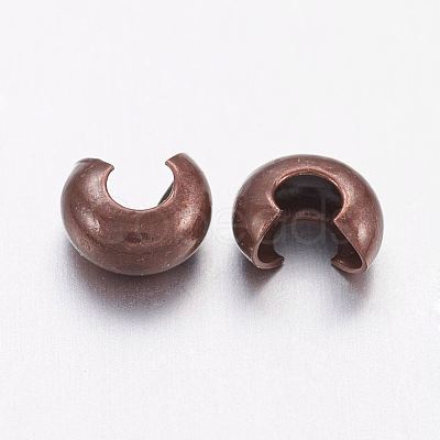 Brass Crimp Beads Covers KK-H289-NFR-NF-1