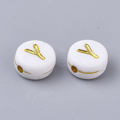 Plating Acrylic Beads X-PACR-R242-01Y-1