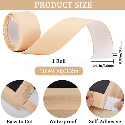 PVC Plastic Waterproof Edge Banding AJEW-WH0009-13A-1