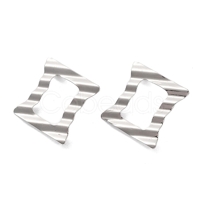 Non-Tarnish 304 Stainless Steel Stud Earring Findings STAS-P357-02P-1