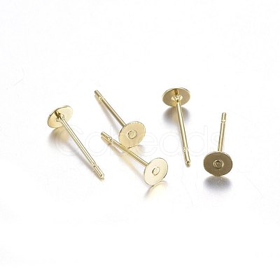 304 Stainless Steel Stud Earring Findings X-STAS-P210-45G-01-1