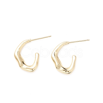 Twist Shape Stud Earrings EJEW-A064-06G-RS-1