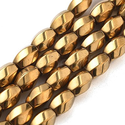 Electroplated Synthetic Non-magnetic Hematite Beads Strands G-P545-G02-02F-1