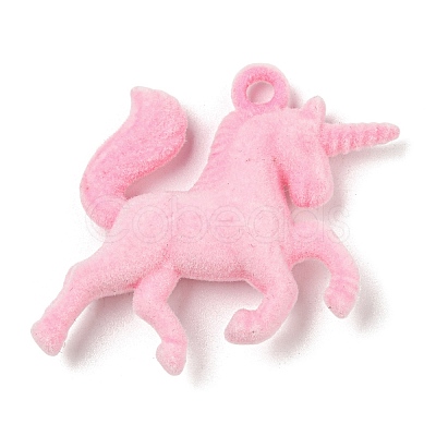 Flocky Resin Pendants CRES-D017-02B-1