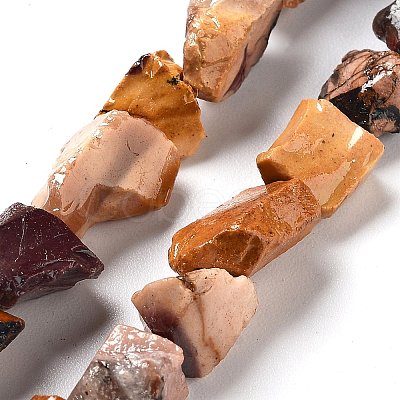 Raw Rough Natural Mookaite Beads Strands G-P528-B01-02-1