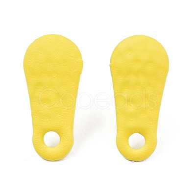 Spray Painted Iron Stud Earring Findings IFIN-N008-014D-1