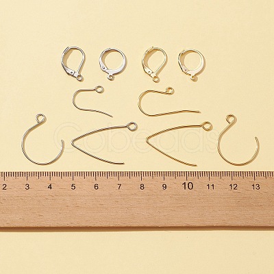48Pcs 12 Style 304 Stainless Steel Leverback Earring Findings & Earring Hooks STAS-FS0001-28-1