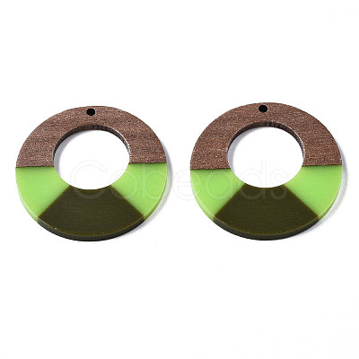 Resin & Walnut Wood Pendants RESI-S389-068A-A06-1