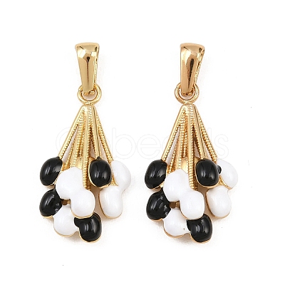 304 Stainless Steel Enamel Pendants STAS-P438-05G-1