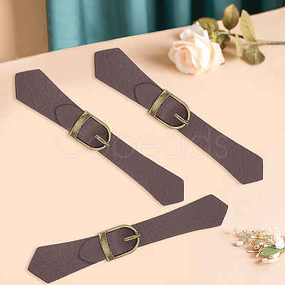 6 Sets PU Leather Toggle Buckles FIND-CL0002-15B-1